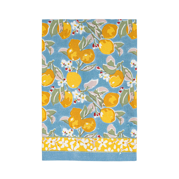 Citron Tea Towels Bleu & Yellow, Set of 3