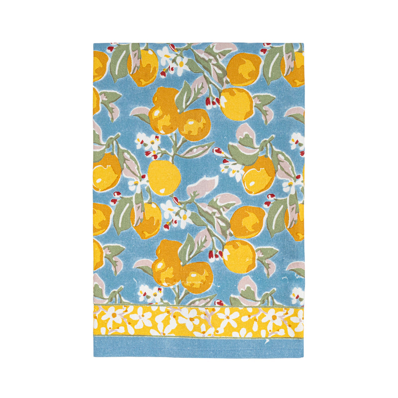 Citron Tea Towels Bleu & Yellow, Set of 3