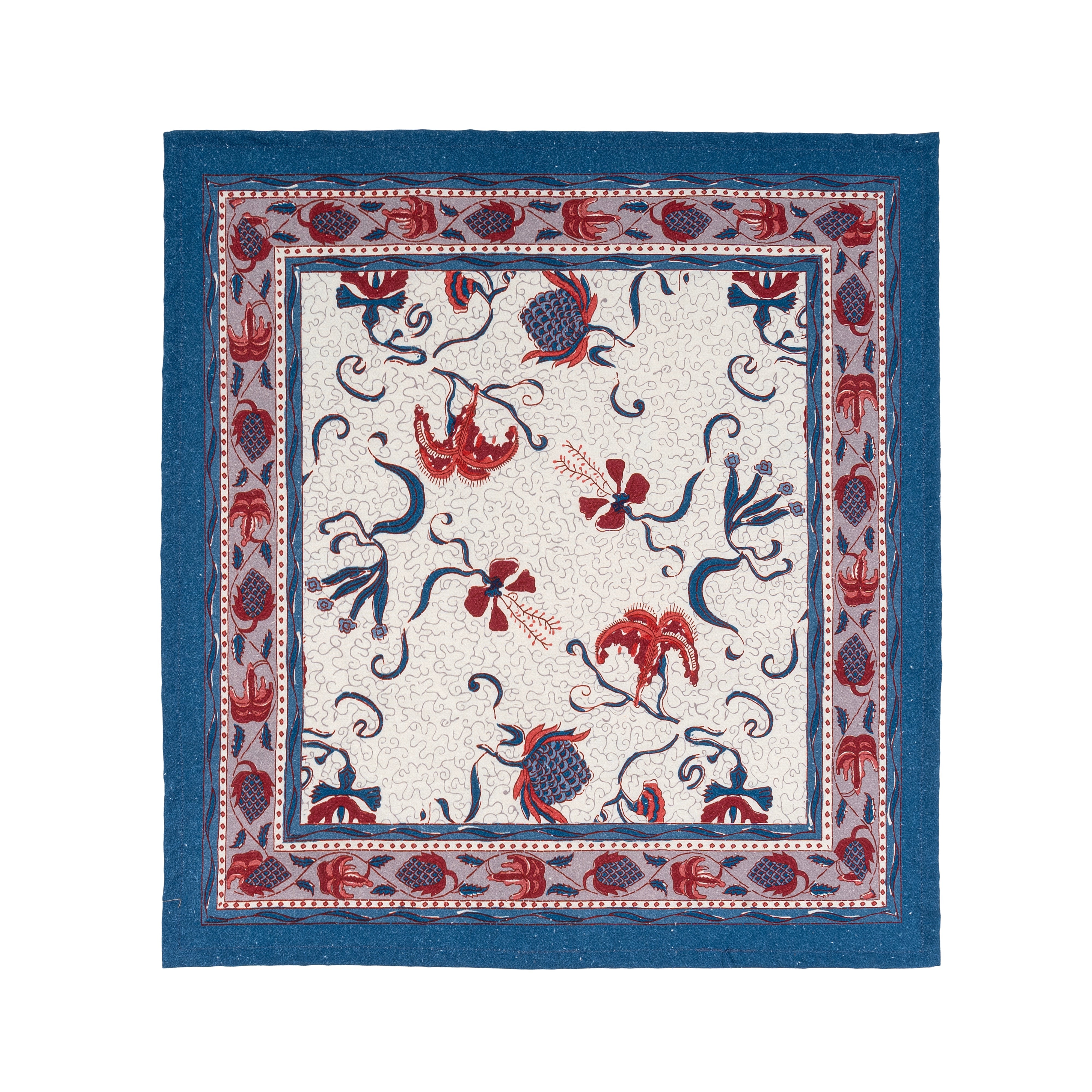 Fleur des Indes Napkins Blue & Red, Set of 6
