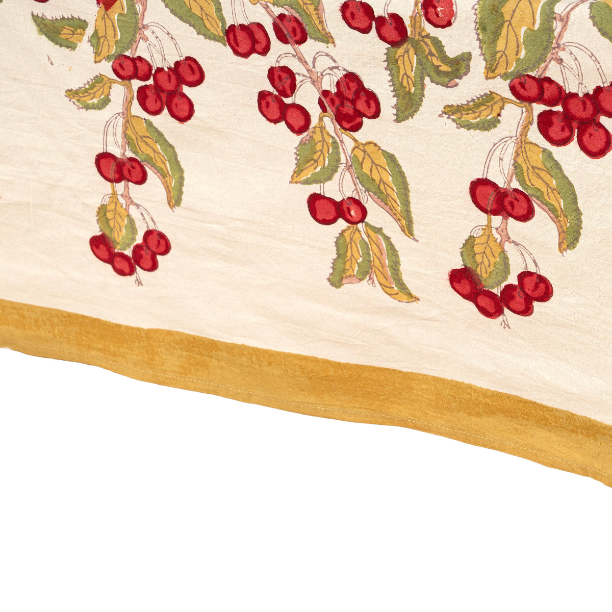 French Tablecloth Cherry Blossom Red & Green