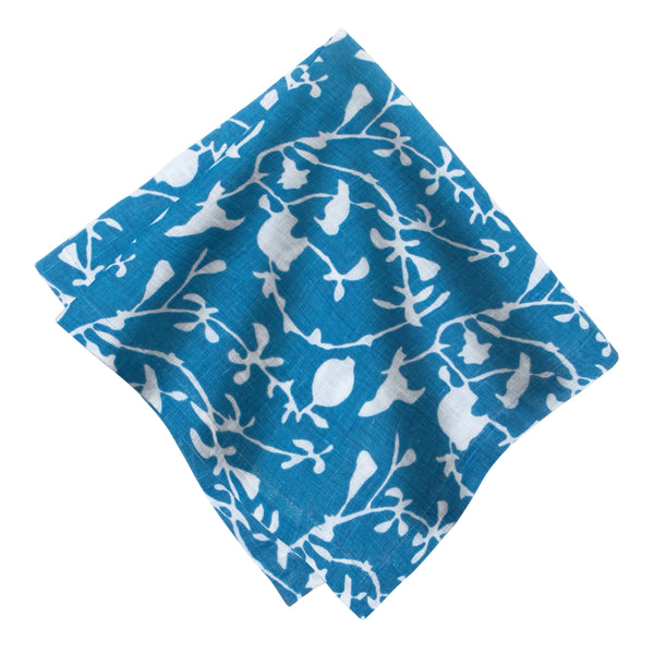 Blue Sanctuary Printed Napkins - Set of 4