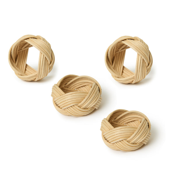 Braided Weave Napkin Rings, Set of 4