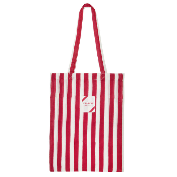 Cabana Stripes Red Tote Bag