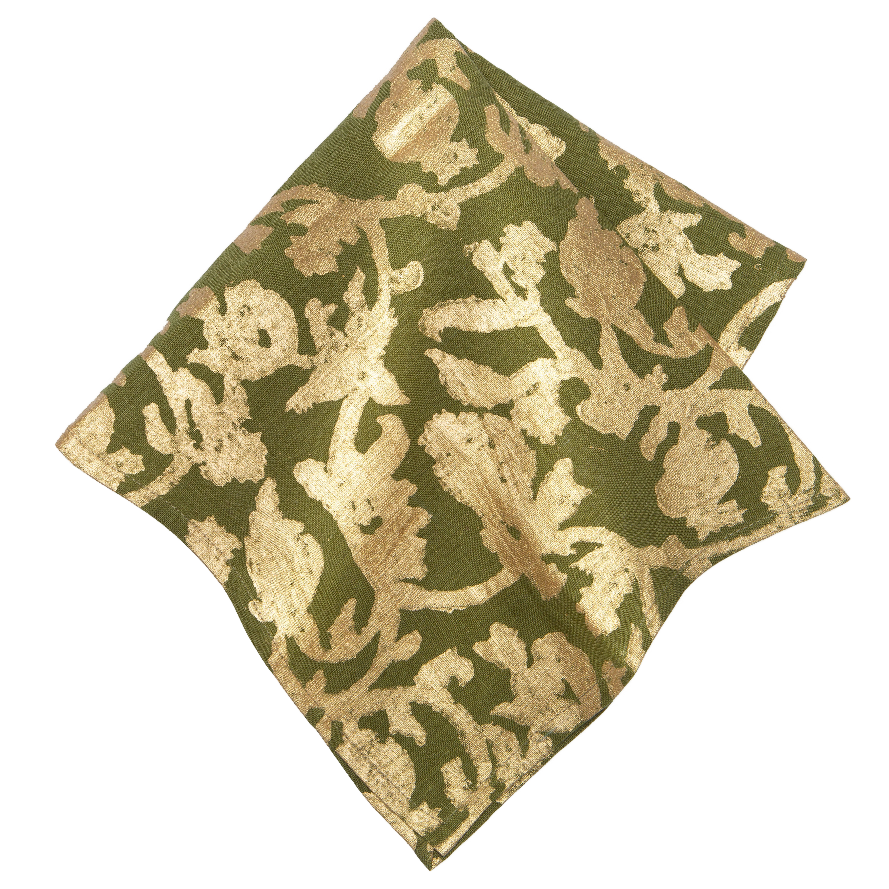 French Tablecloth Saint-Rémy d'Or et Vert