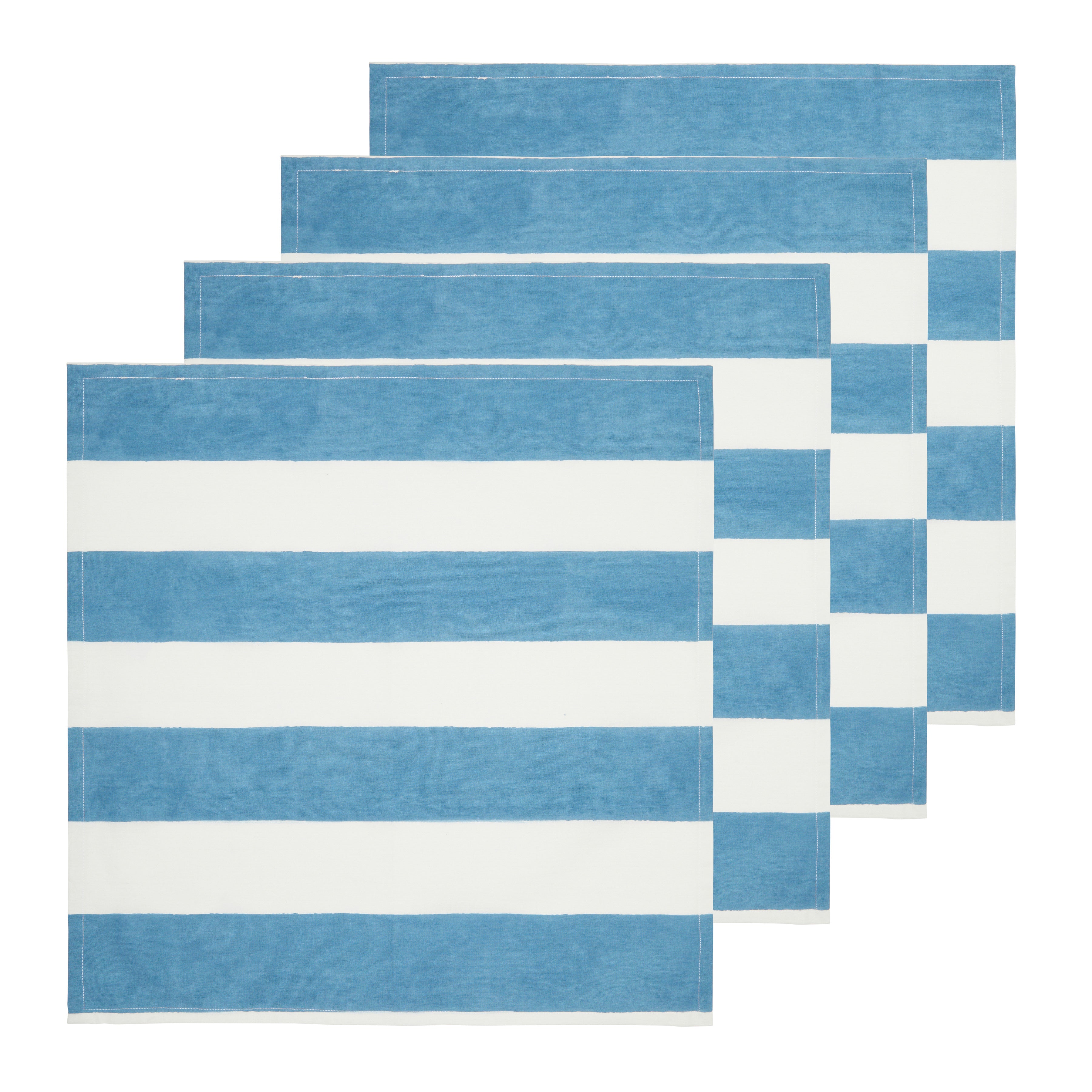 St. Tropez Napkins Blue Stripes, Set of 6