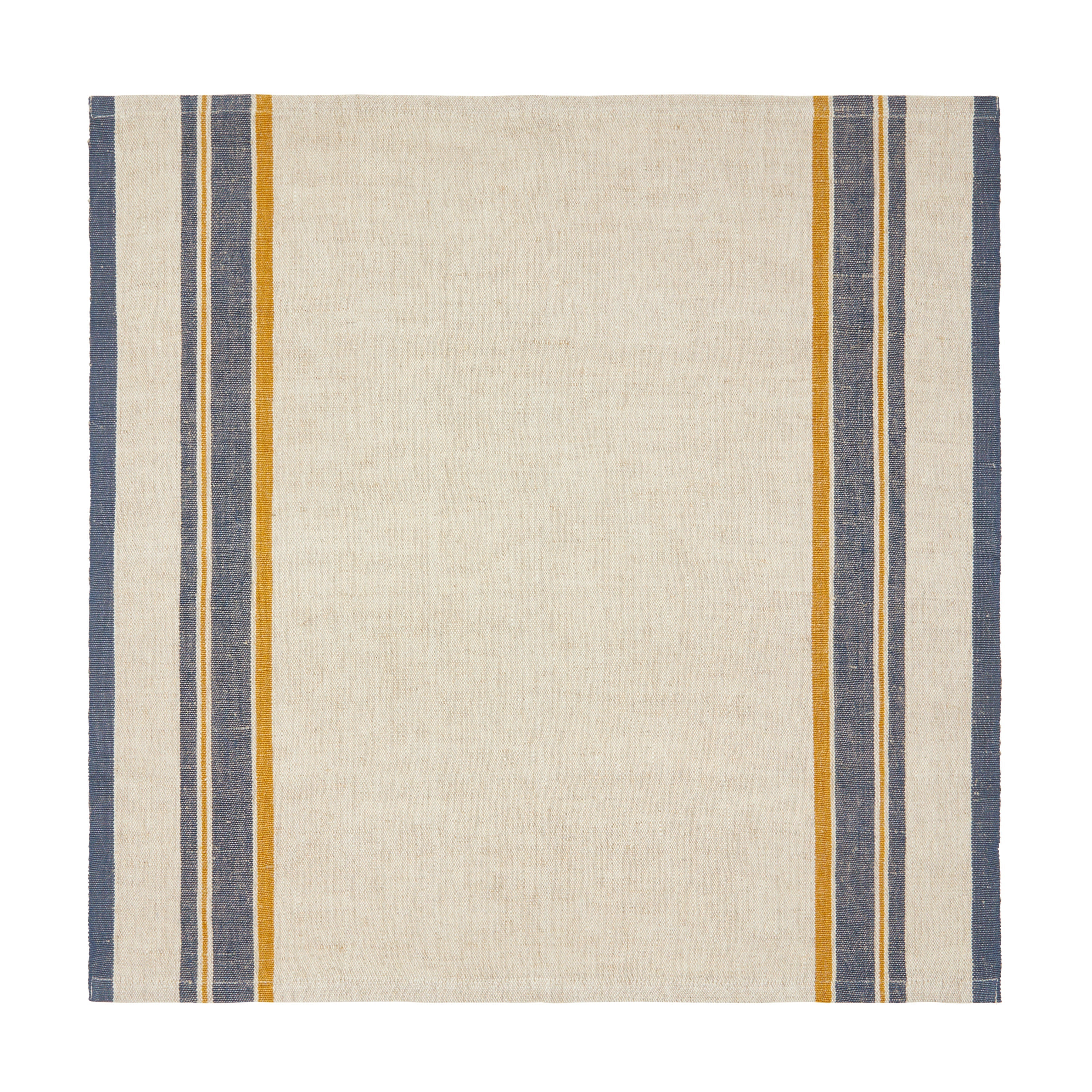 Antibes Napkins Natural & Blue, Set of 4