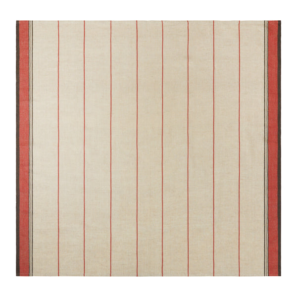 French Tablecloth Eze Ivory & Red