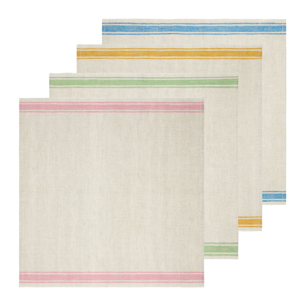 Easter Spring Assorted Napkin, S/4 (Blue, Green, Pink, Yellow)