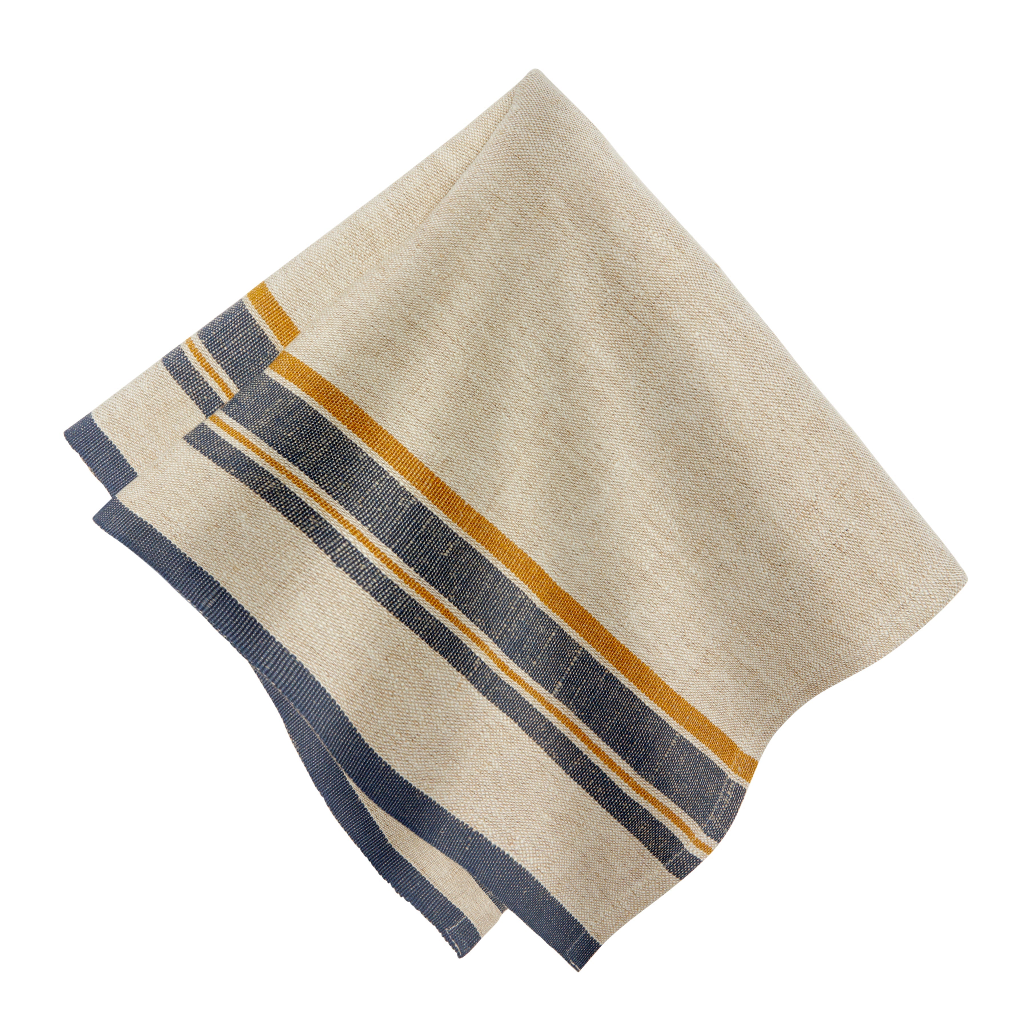 Antibes Napkins Natural & Blue, Set of 4