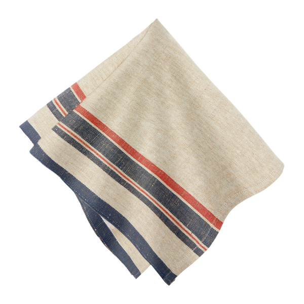 French Tablecloth Eze Ivory & Red