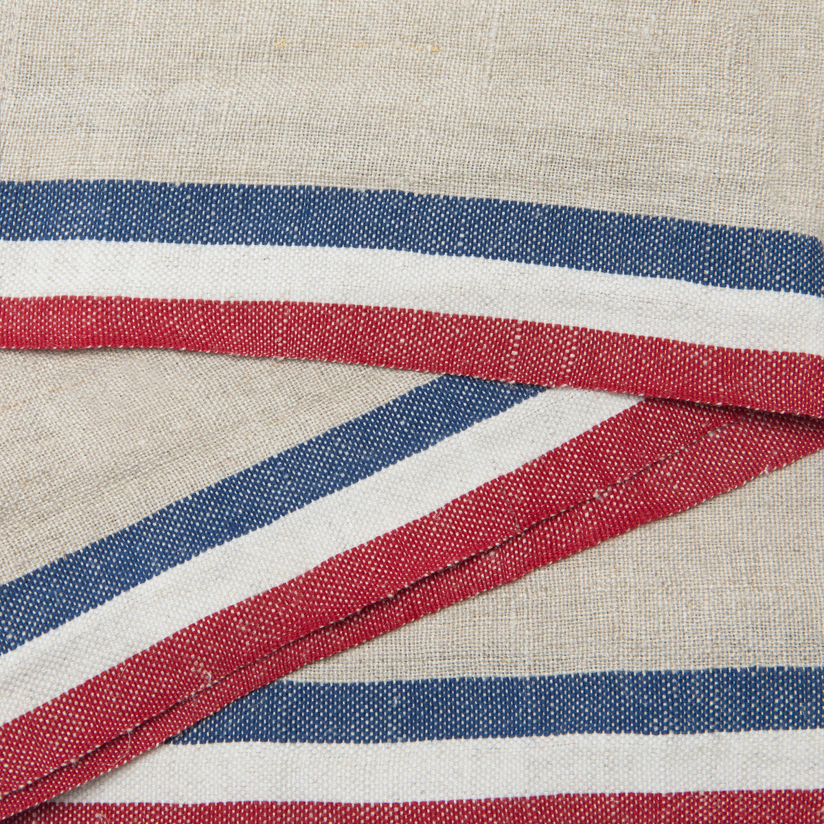 Normandy Natural Napkins - Red/Natural/Blue Stripes, Set of 4