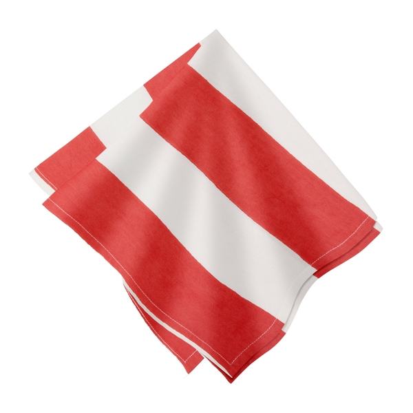 French Tablecloth St. Tropez Red Stripes