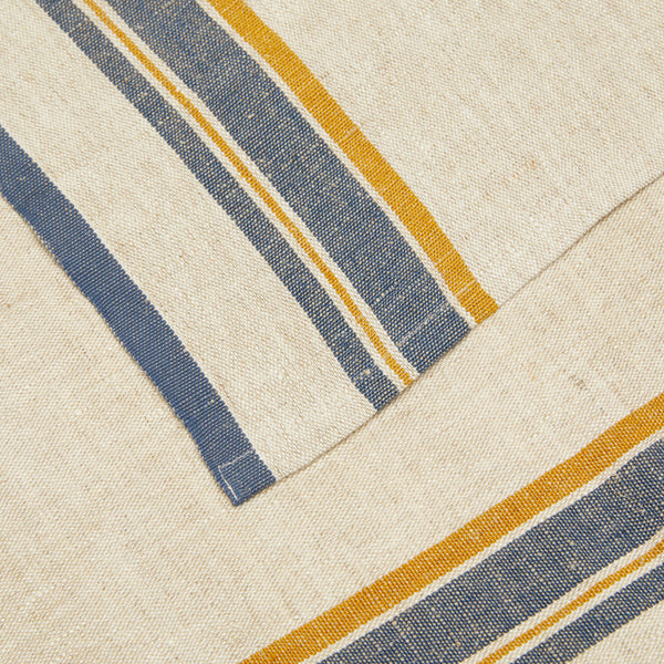 Antibes Napkins Natural & Blue, Set of 4