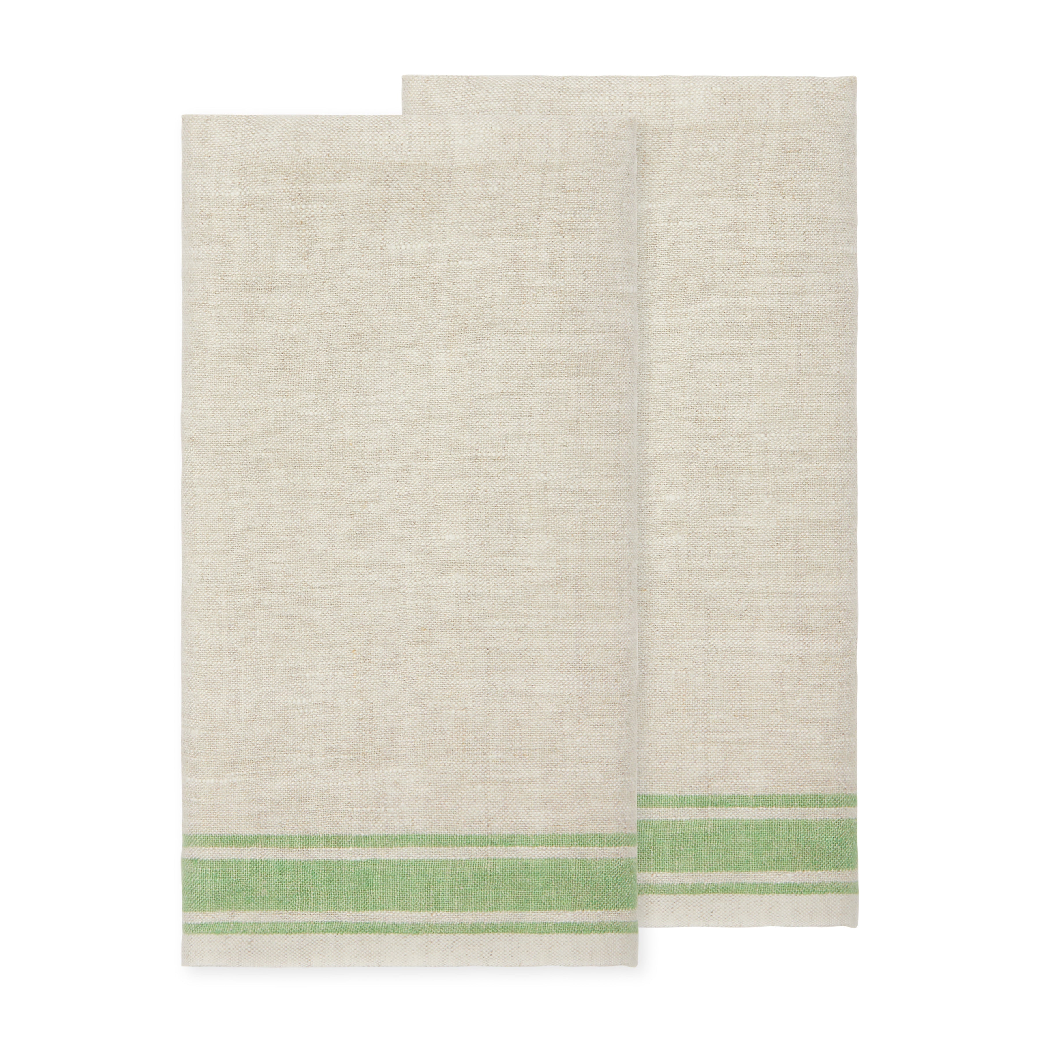 Easter Spring Tea Towels Green, Set of 2
