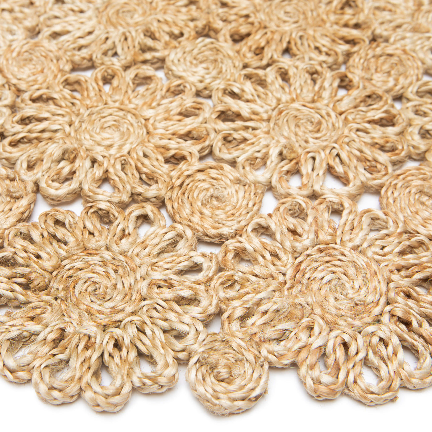 Daisy Jute Natural Placemat 15" Round - Set of 4