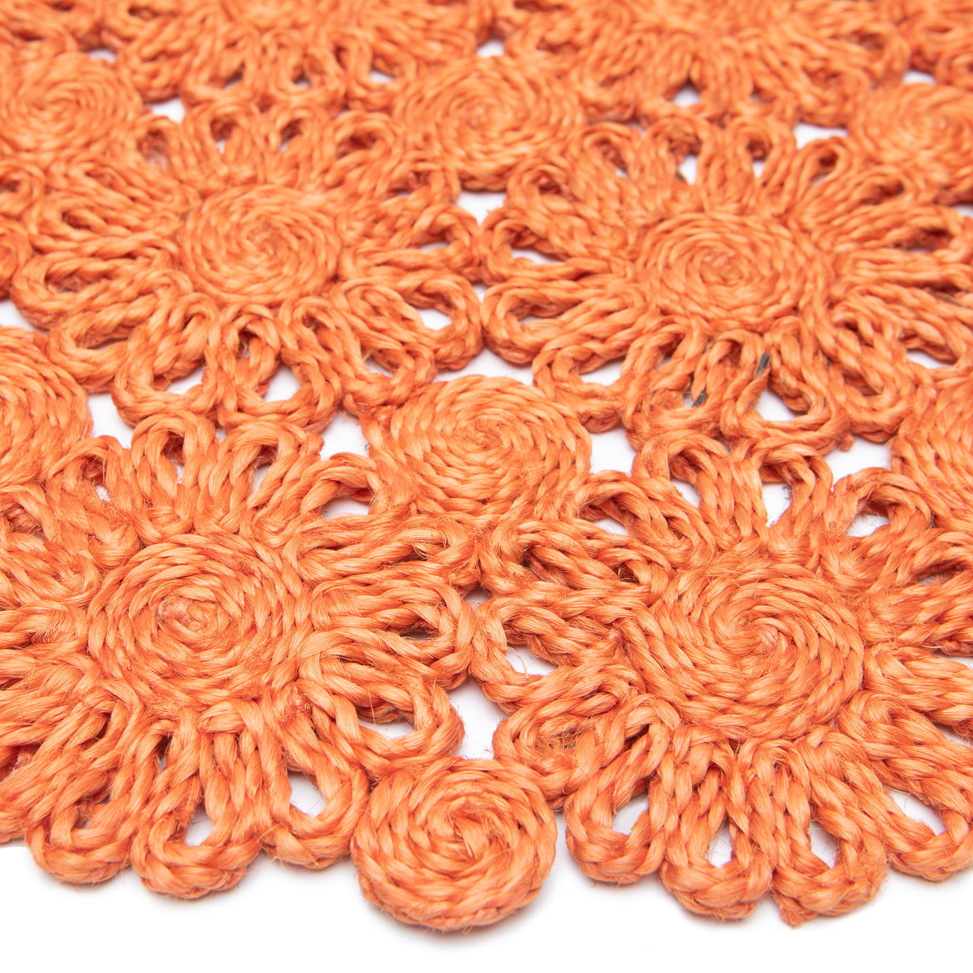 Daisy Jute Clementine Placemat 15" Round - Set of 4
