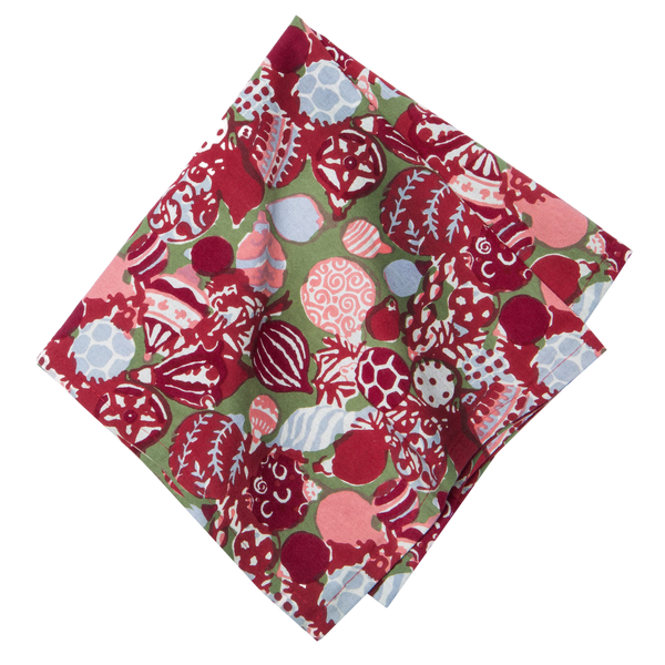 French Tablecloth Ornaments Red & Green