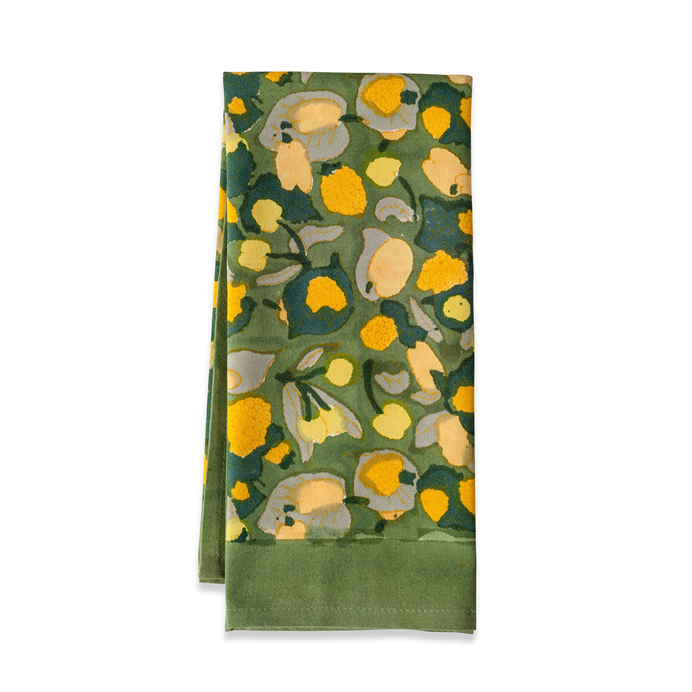 Fruit Tea Towels Yellow & Green, Set of 3