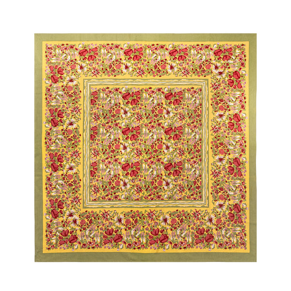 French Tablecloth Jardin Red & Green