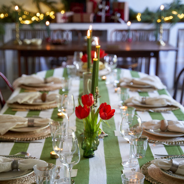 French Tablecloth St. Tropez Vert Stripes