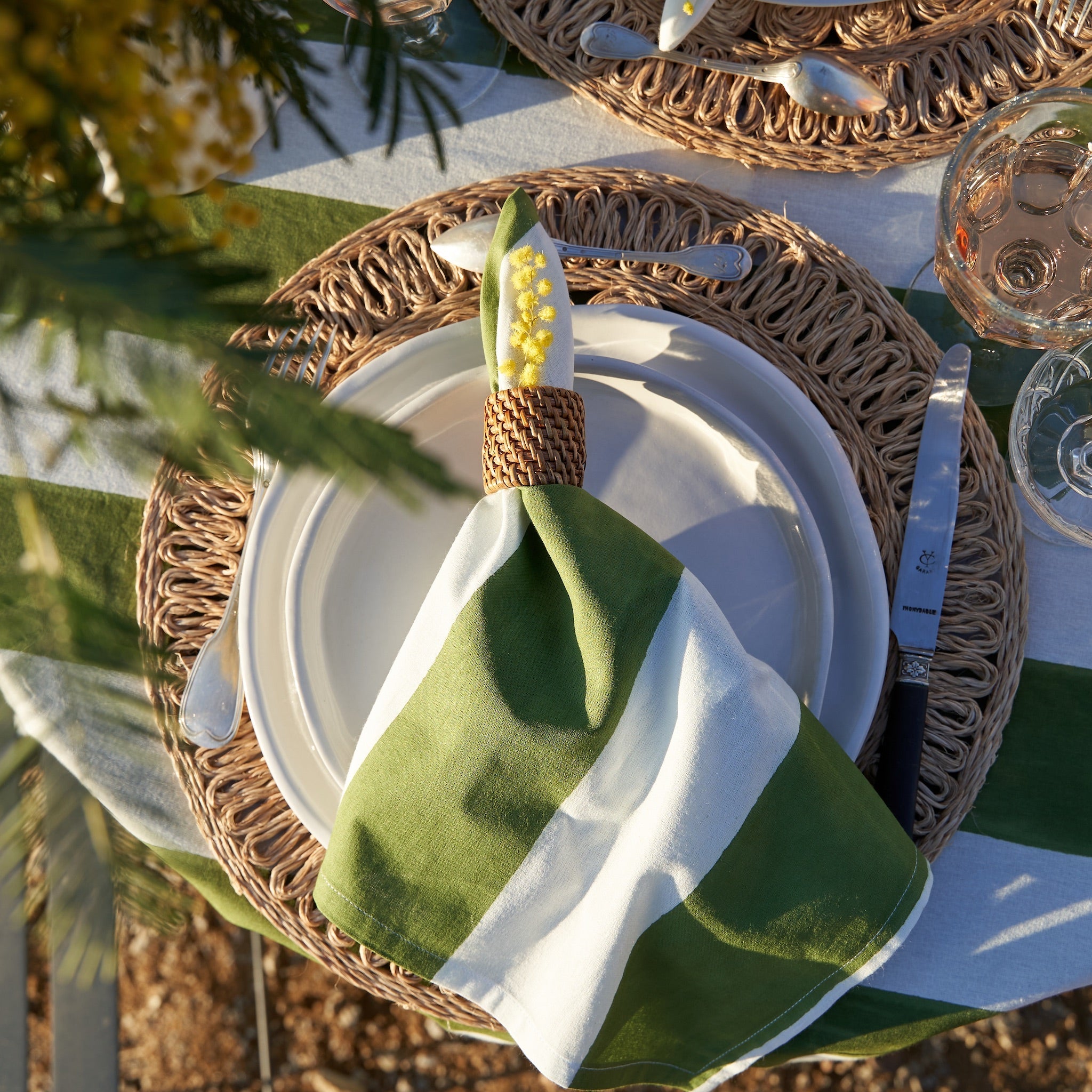 St. Tropez Napkins Vert Stripes, Set of 6