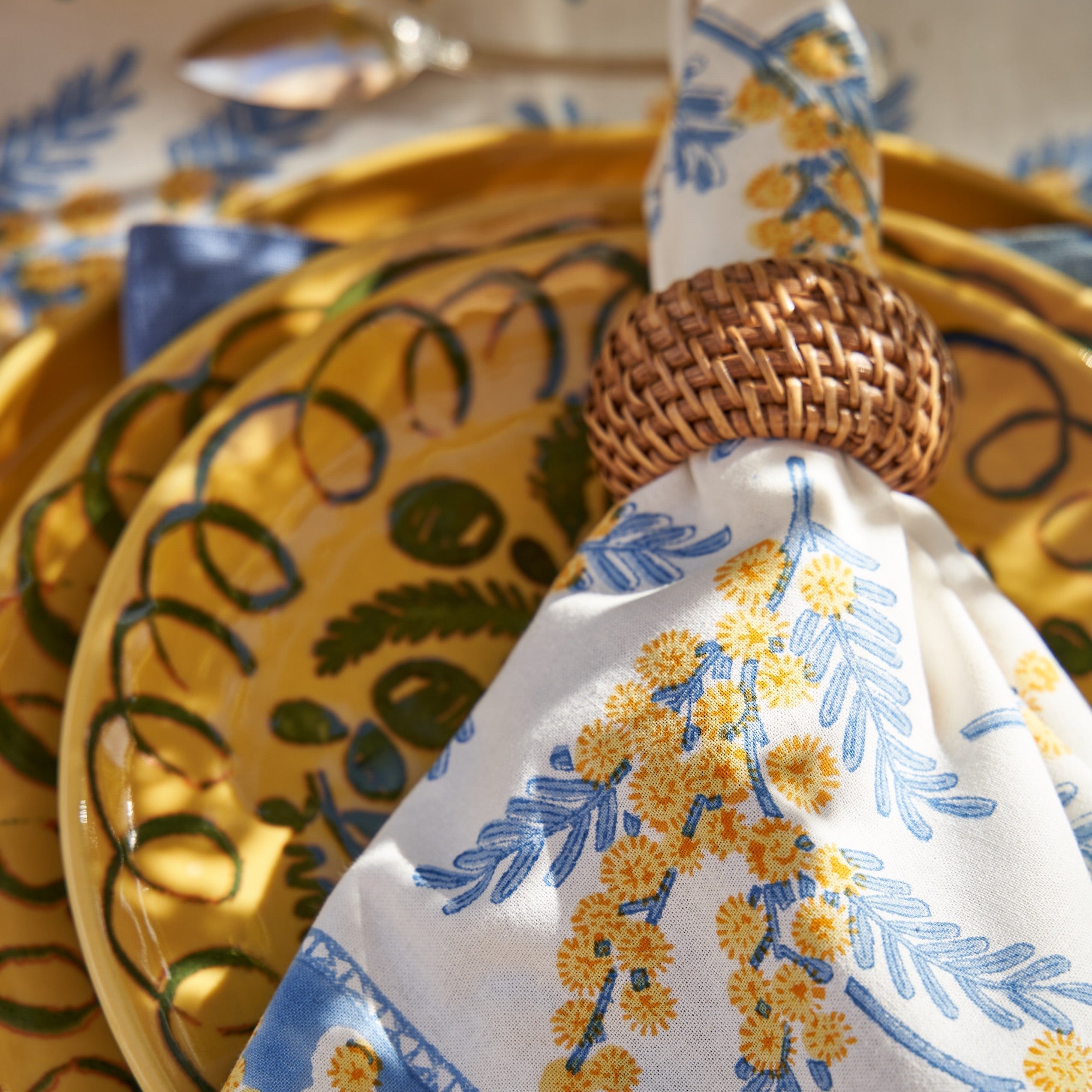 Eclipse Natural Napkin Rings, Set of 4