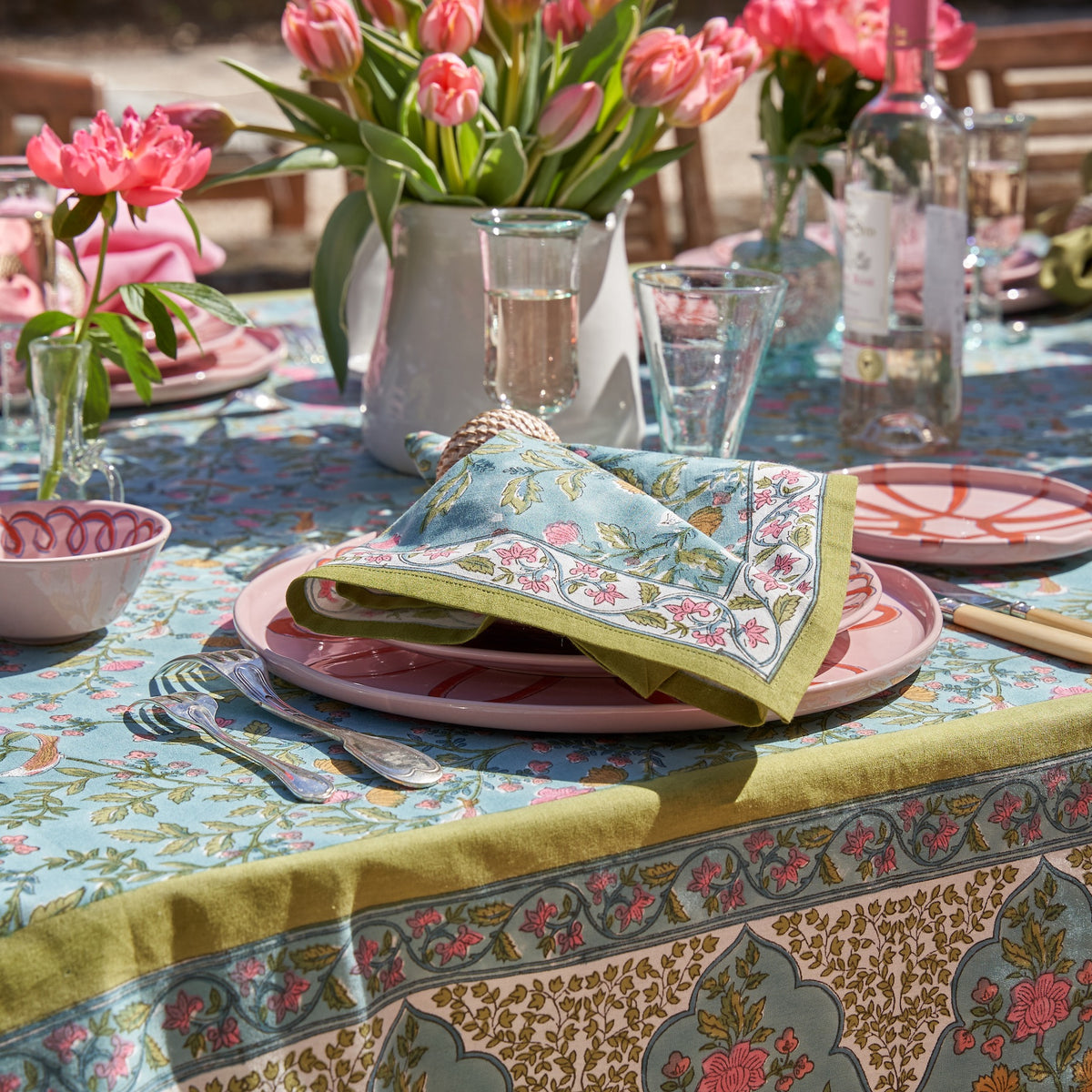 French Tablecloth Giverny Multicolor