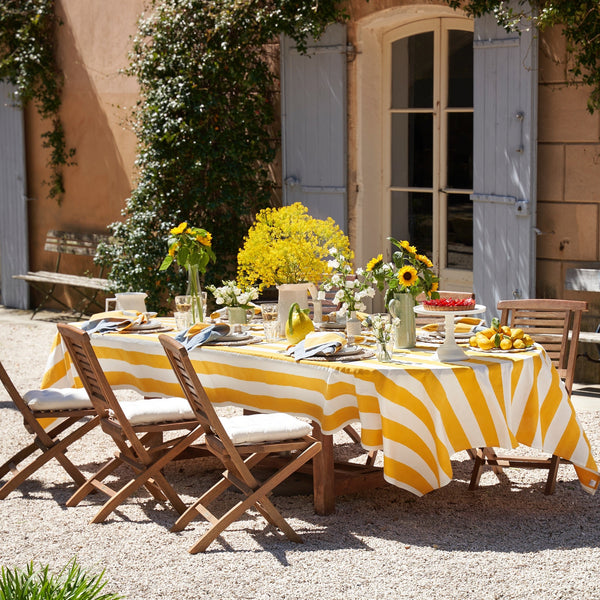 French Tablecloth St. Tropez Yellow Stripes