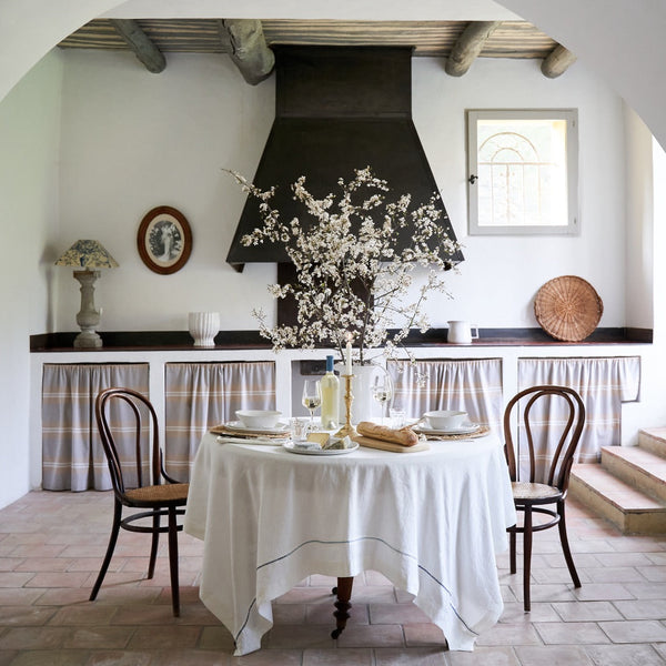 Embroidery White Tablecloth