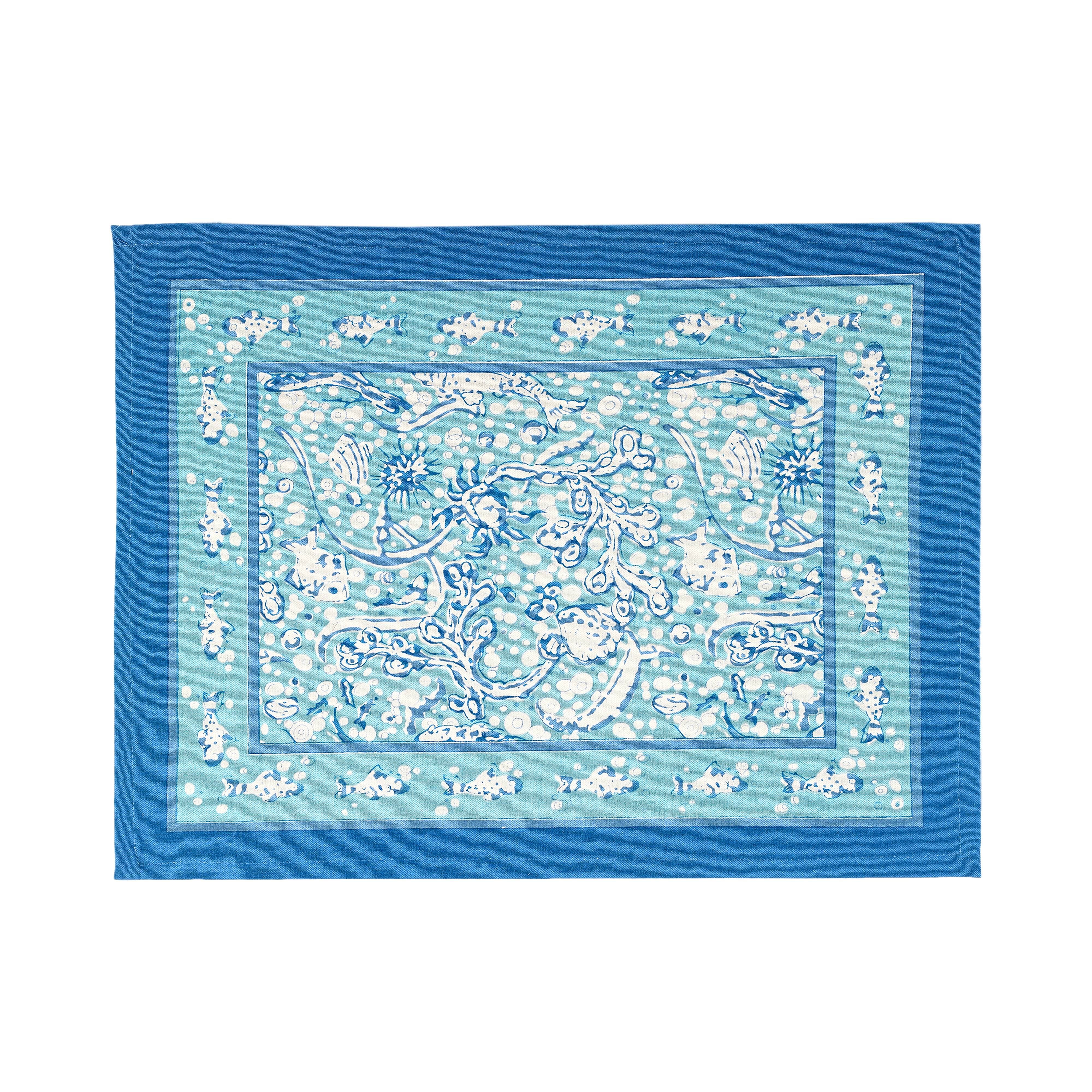 La Mer Placemats Aqua, Set of 6