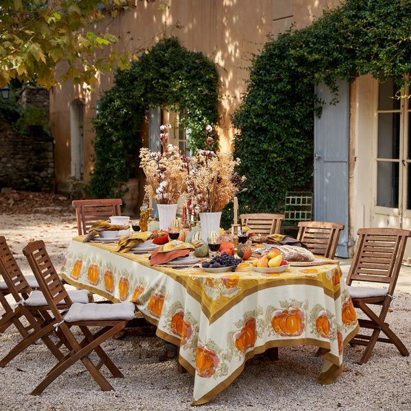 French Tablecloth Pumpkin Orange & Mustard