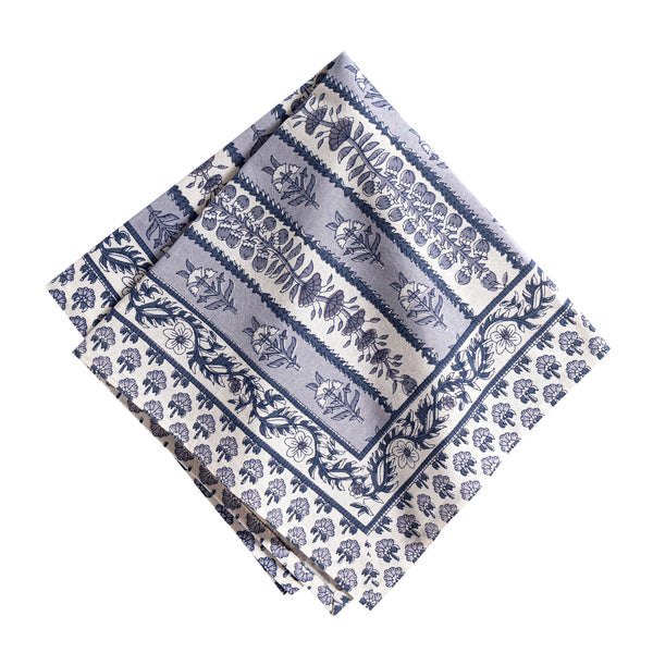 Avignon Napkins Blue & Marine, Set of 6