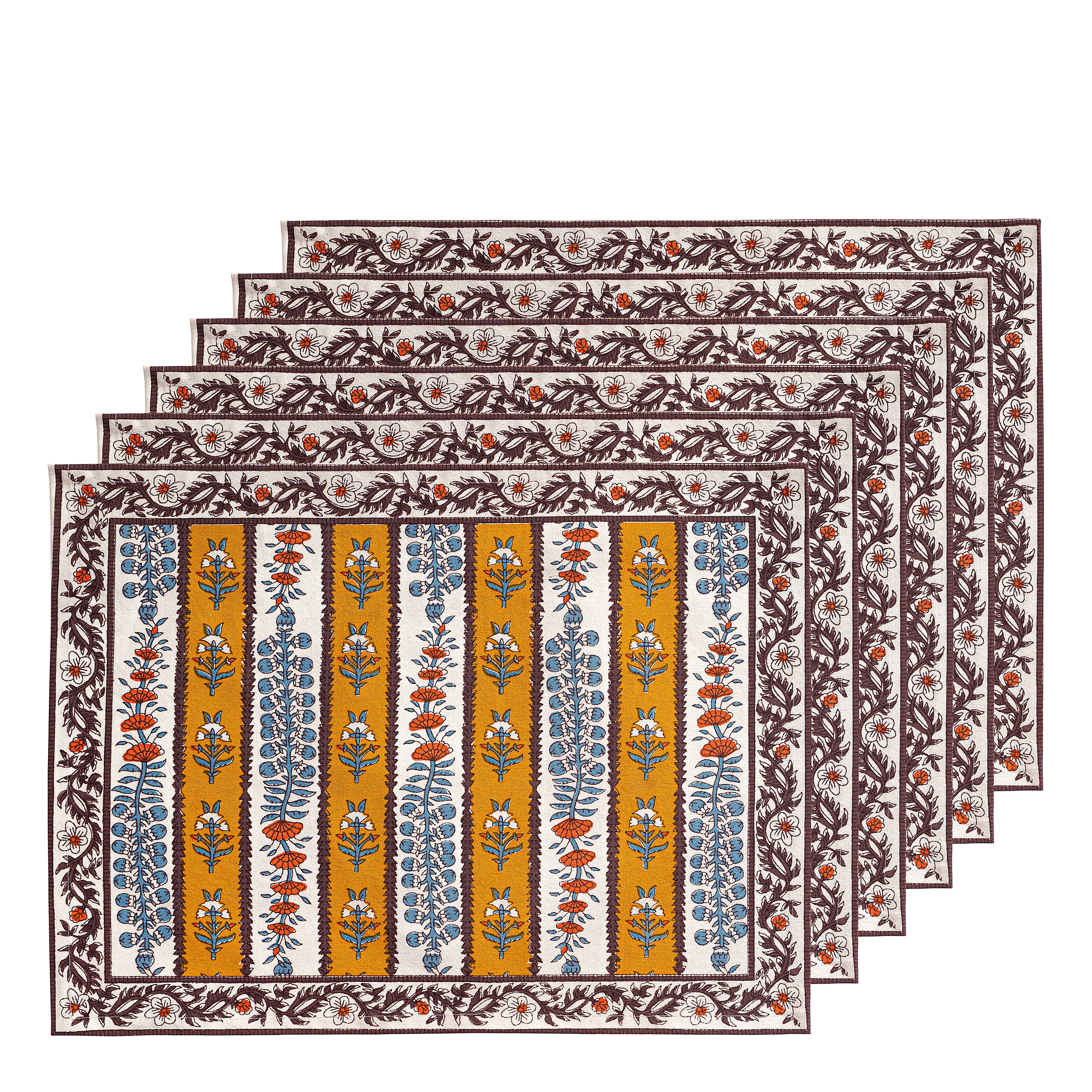 Avignon Placemats Dijon & Blue, Set of 6