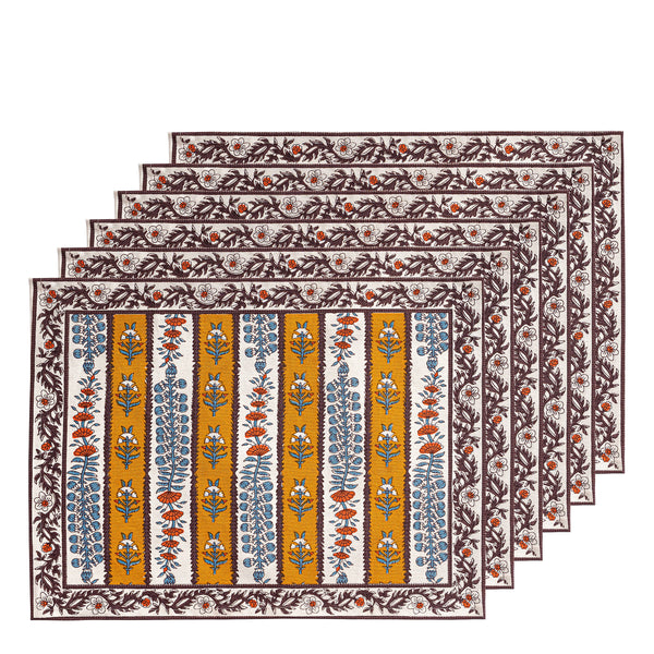 Avignon Placemats Dijon & Blue, Set of 6