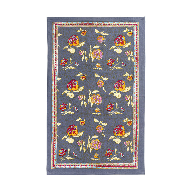 Pansy Tea Towels Red & Grey, Set of 3