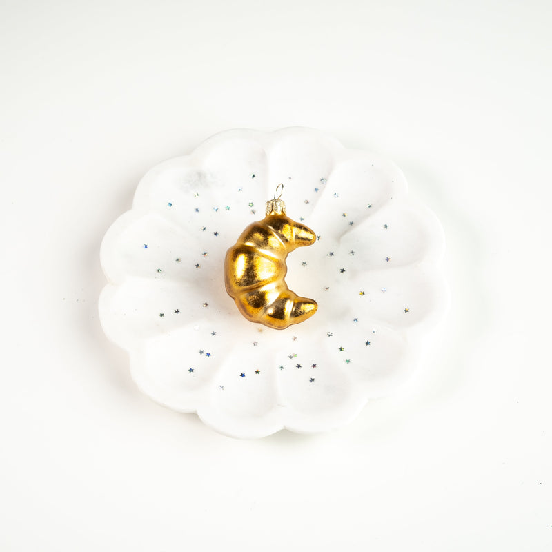 Croissant Polish Glass Mini Ornament