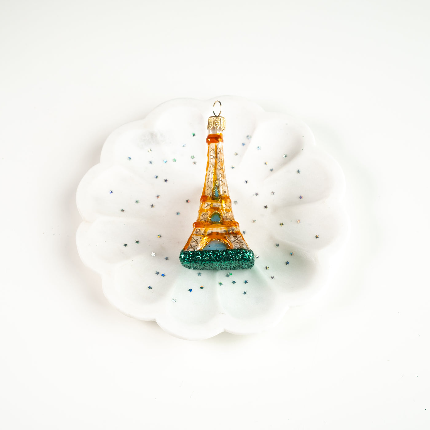 Eiffel Tower Polish Glass Mini Ornament