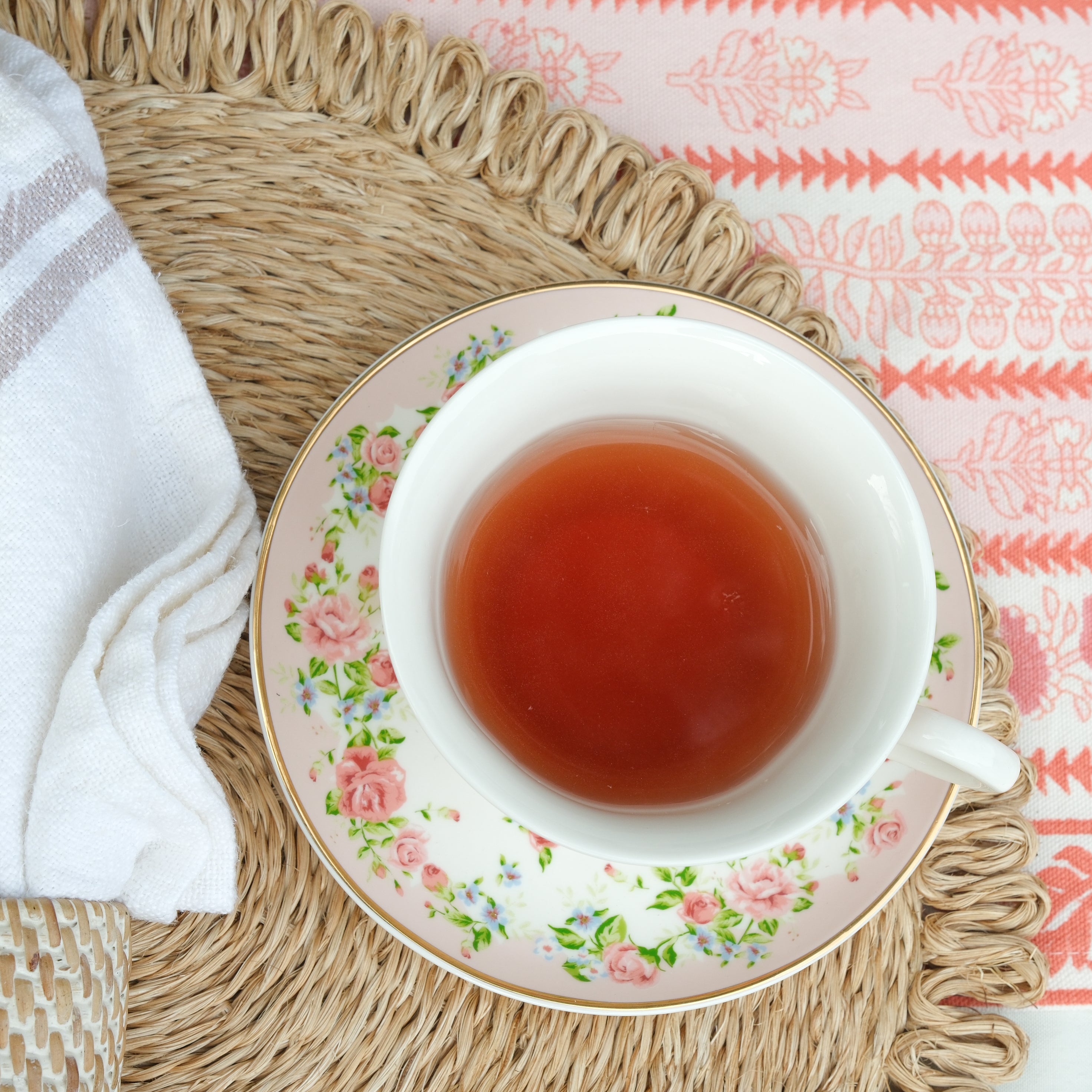 Loopy Abaca Natural 15" Round Placemats - Set of 4