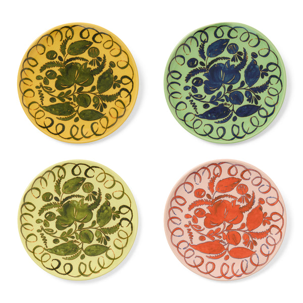 Amalfi Ceramic Dessert Plate Mustard
