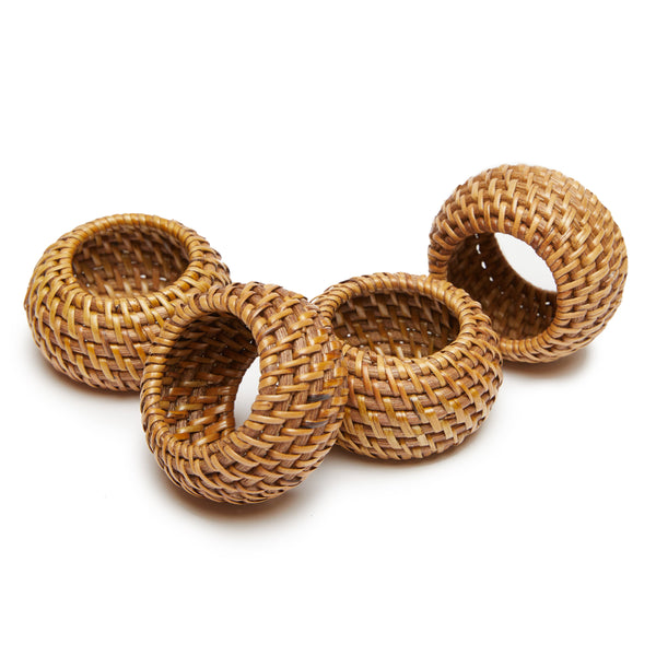 Eclipse Natural Napkin Rings, Set of 4