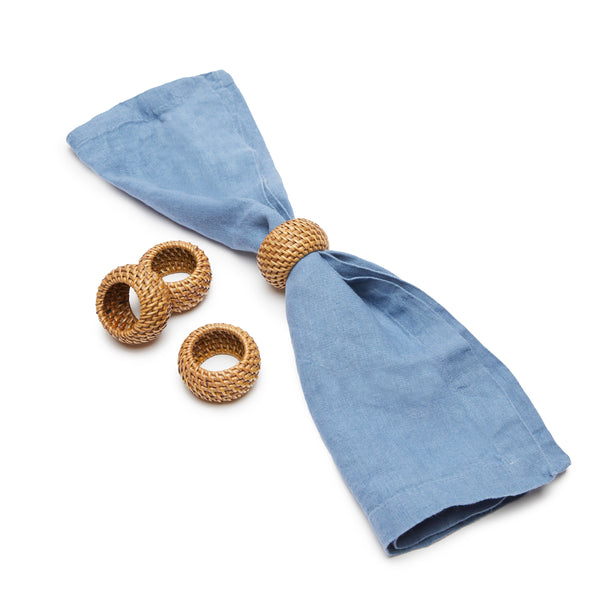 Eclipse Natural Napkin Rings, Set of 4
