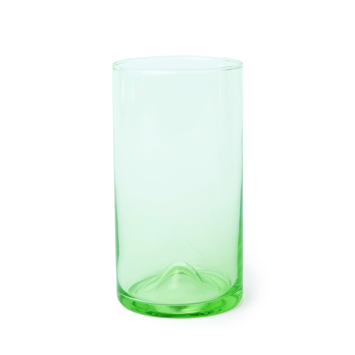 Verona Tall Glass, Green, 14 oz, Set of 6