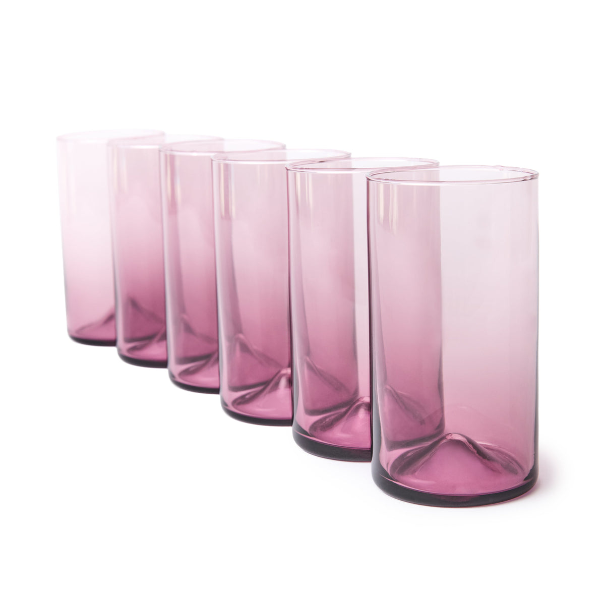 Verona Tall Glass, Rose, 14 oz, Set of 6