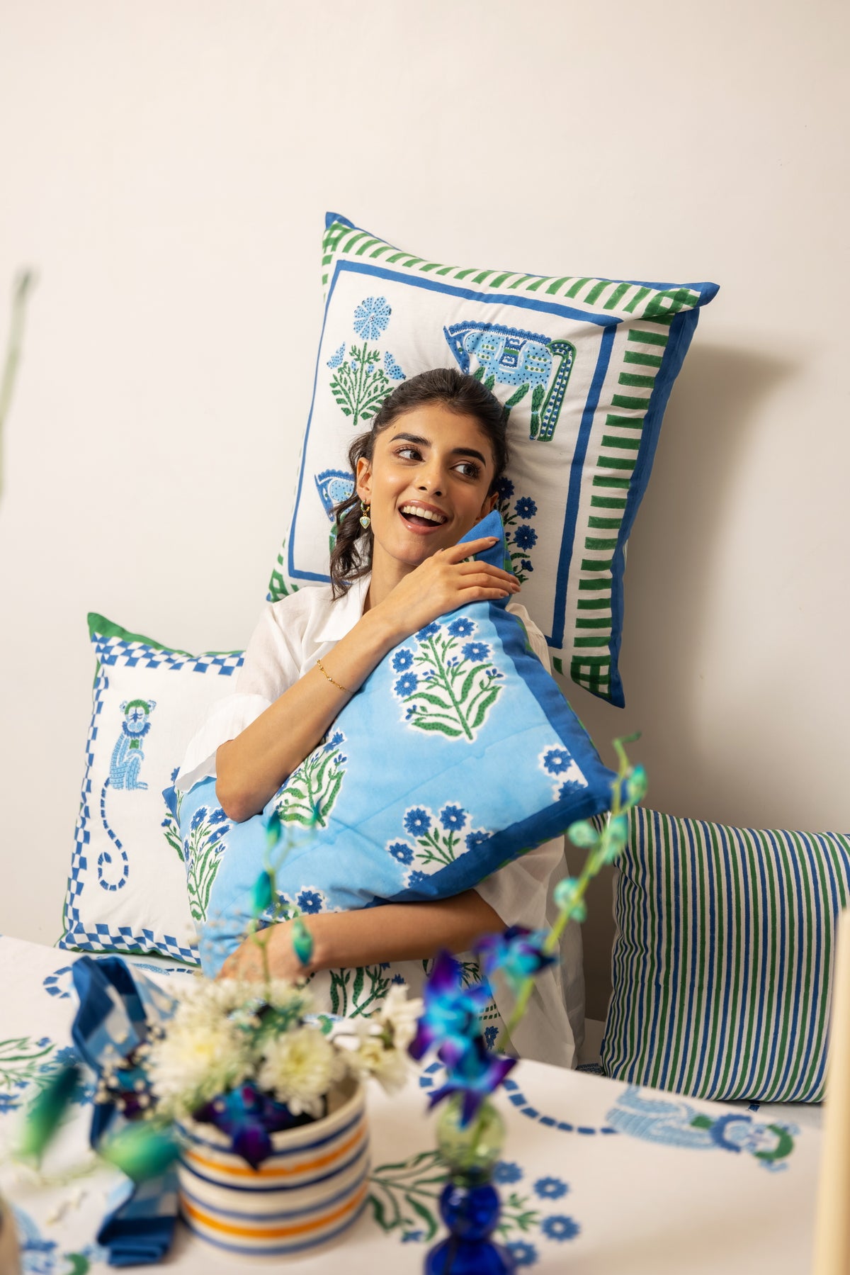 Pillow with model