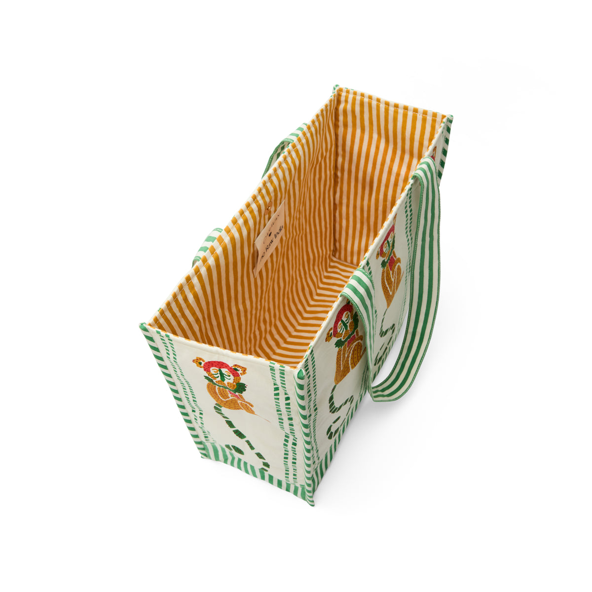 Jeu de Singes Green & Red Tote Bag