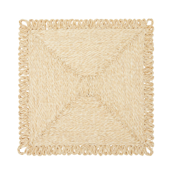 Loopy Square 14" Natural Placemats, Set of 4