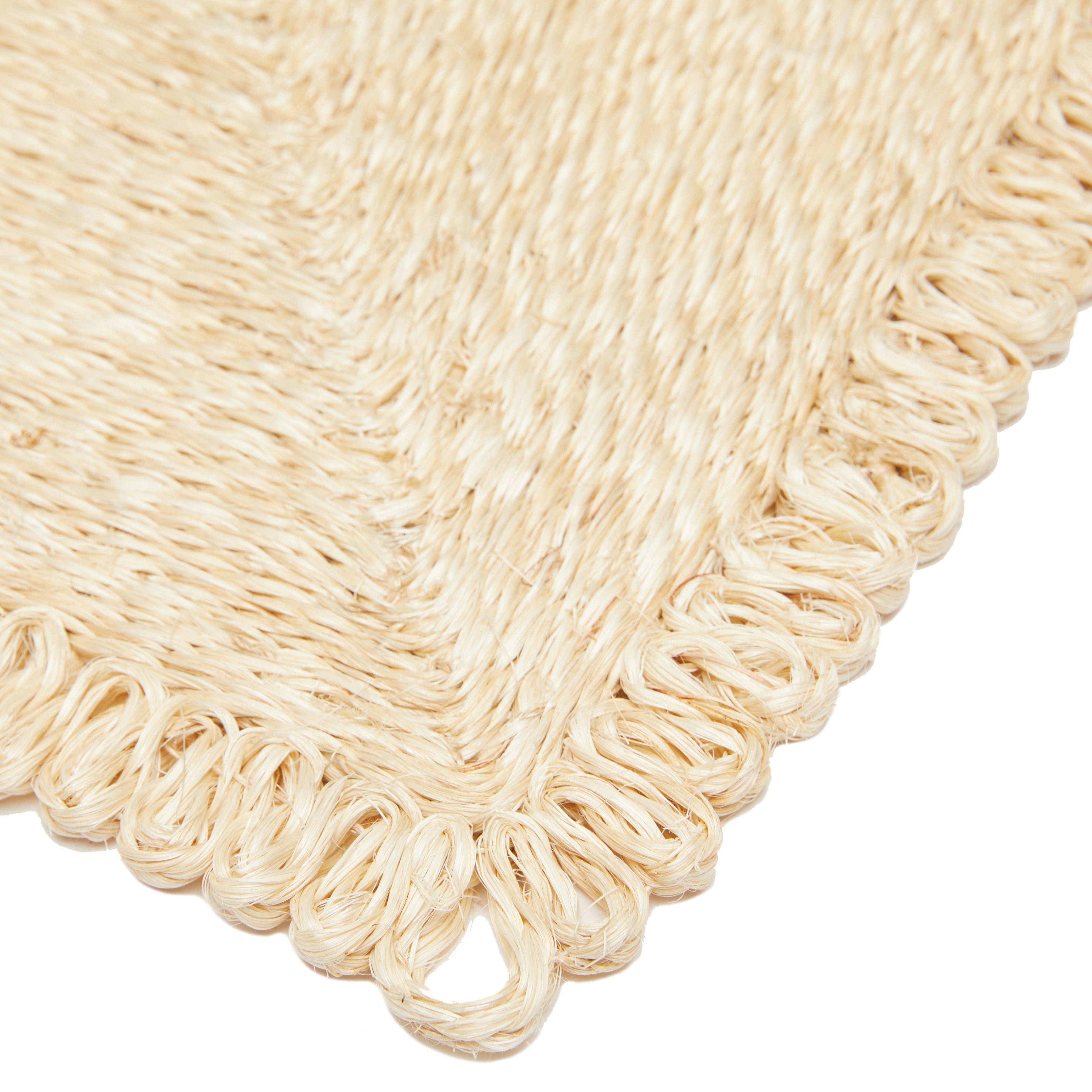 Loopy Square 14" Natural Placemats, Set of 4