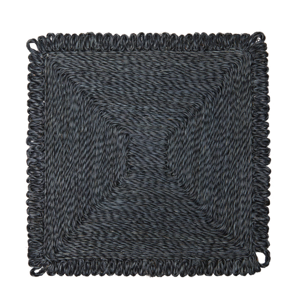 Loopy Square 14" Navy Placemats, Set of 4