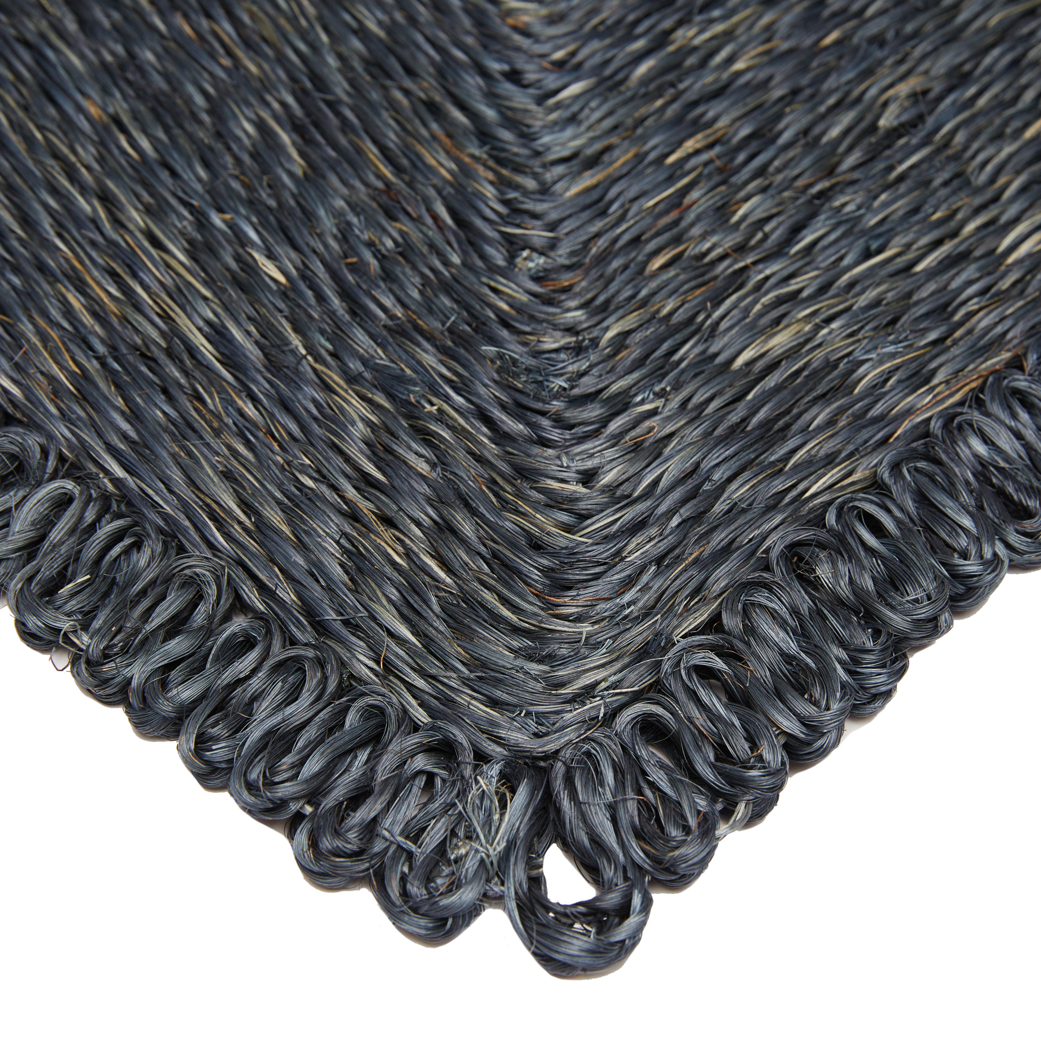 Loopy Square 14" Navy Placemats, Set of 4