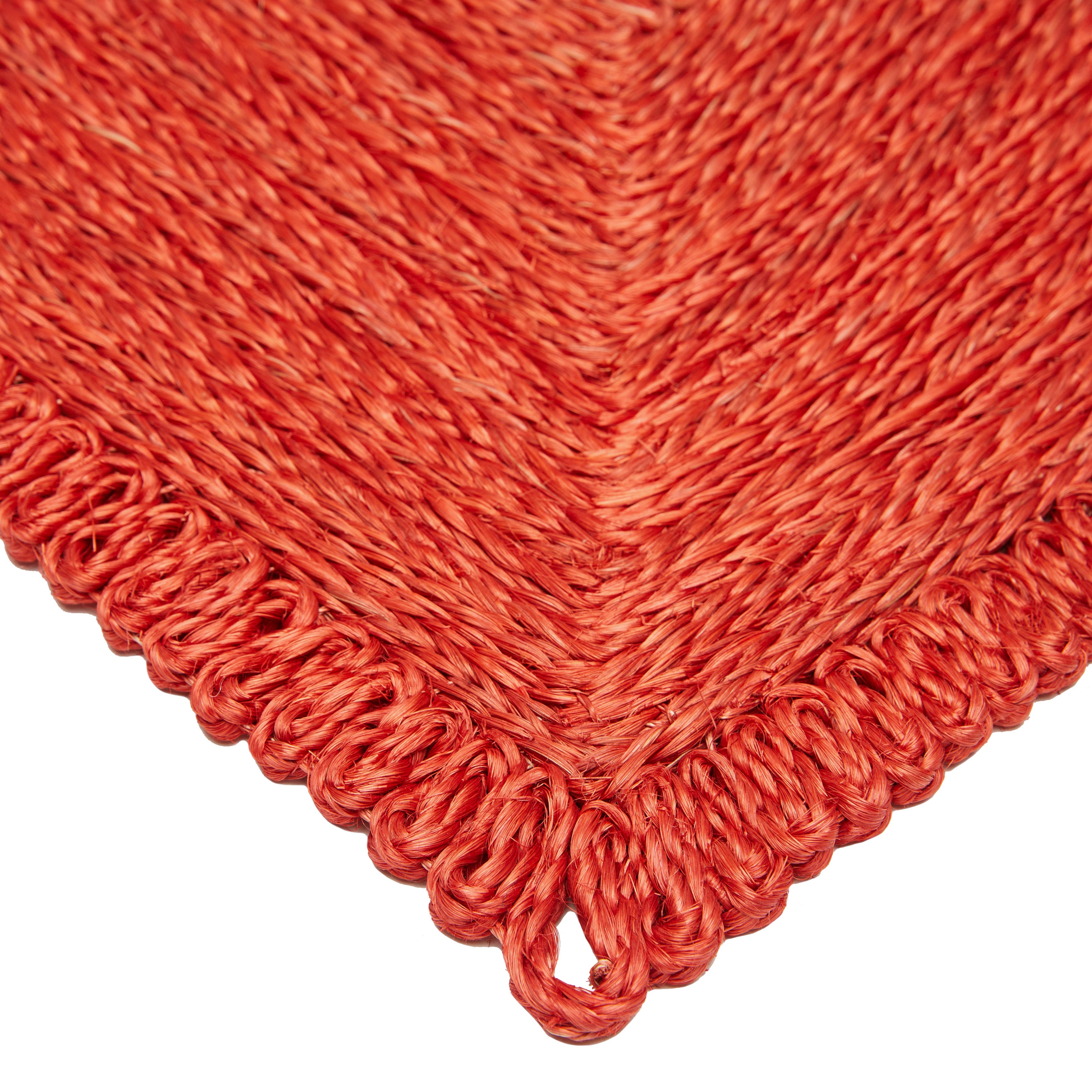 Loopy Square 14" Red Placemats, Set of 4